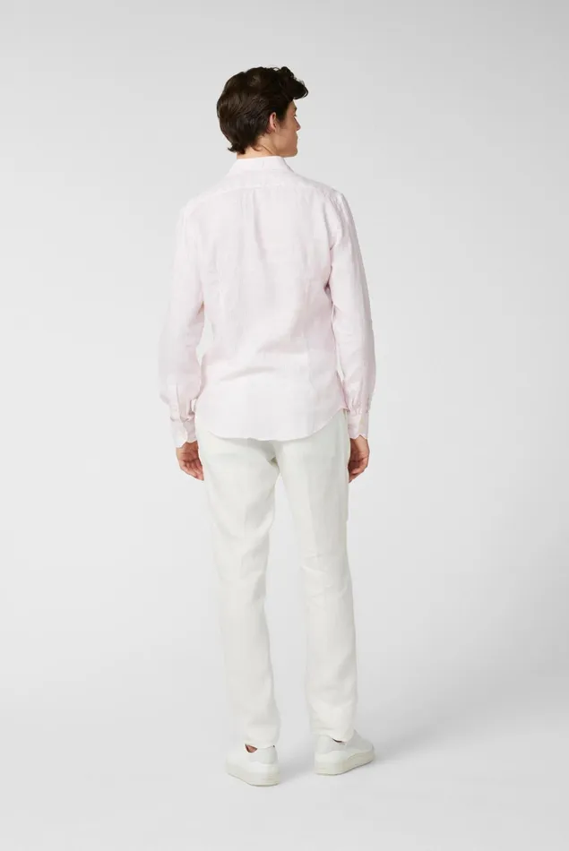 Van Laack Linen Shirts Men Striped Linen Shirt Redpink Van Laack Linen Shirts Men Striped Linen Shirt Redpink