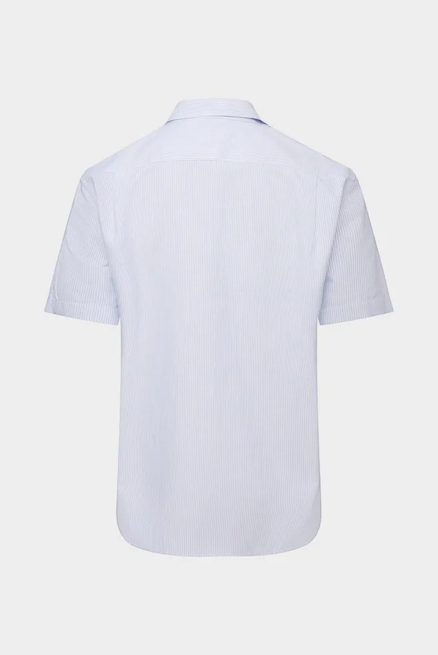 Van Laack Short Sleeve Shirts Men Blue Modern Fit Striped Short Sleeve Shirt Van Laack Short Sleeve Shirts Men Blue Modern Fit Striped Short Sleeve Shirt