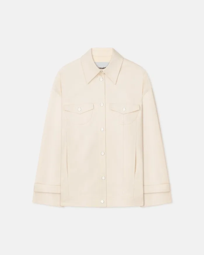 Varisa Twill Jacket Creme Women Nanushka Jackets and Blazers