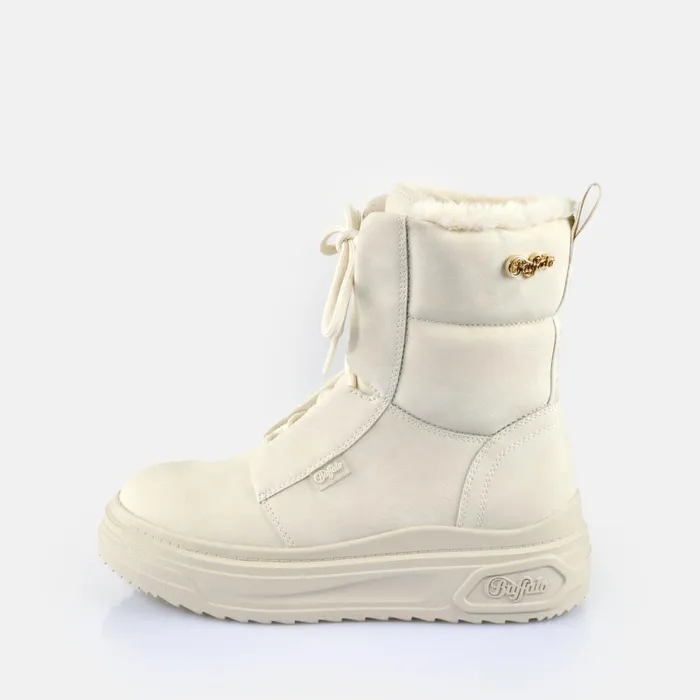 Vectra Lace Up Hi Warm Cream Buffalo Boots and AnkleBoots