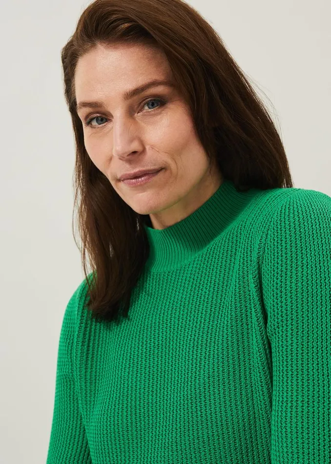 Venetia Ribbed Jumper Green Women Phase Eight Knitwear
