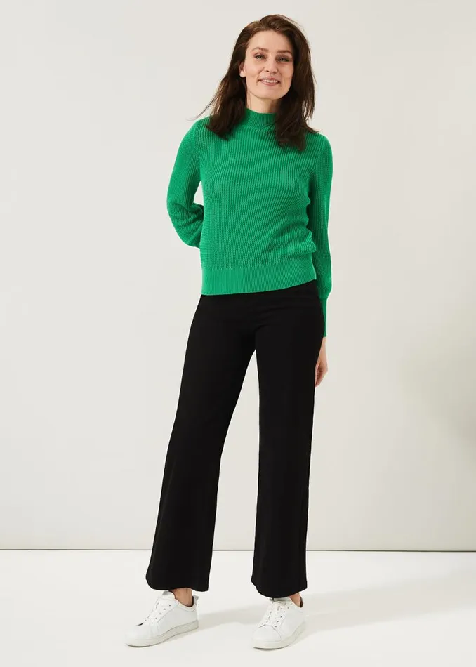 Venetia Ribbed Jumper Green Women Phase Eight Knitwear