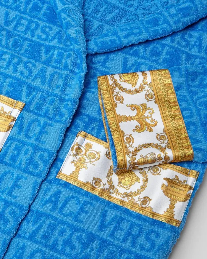 Versace Accessories I Baroque Kids Bathrobe Light Blue 8211 Children Versace Accessories I Baroque Kids Bathrobe Light Blue 8211 Children