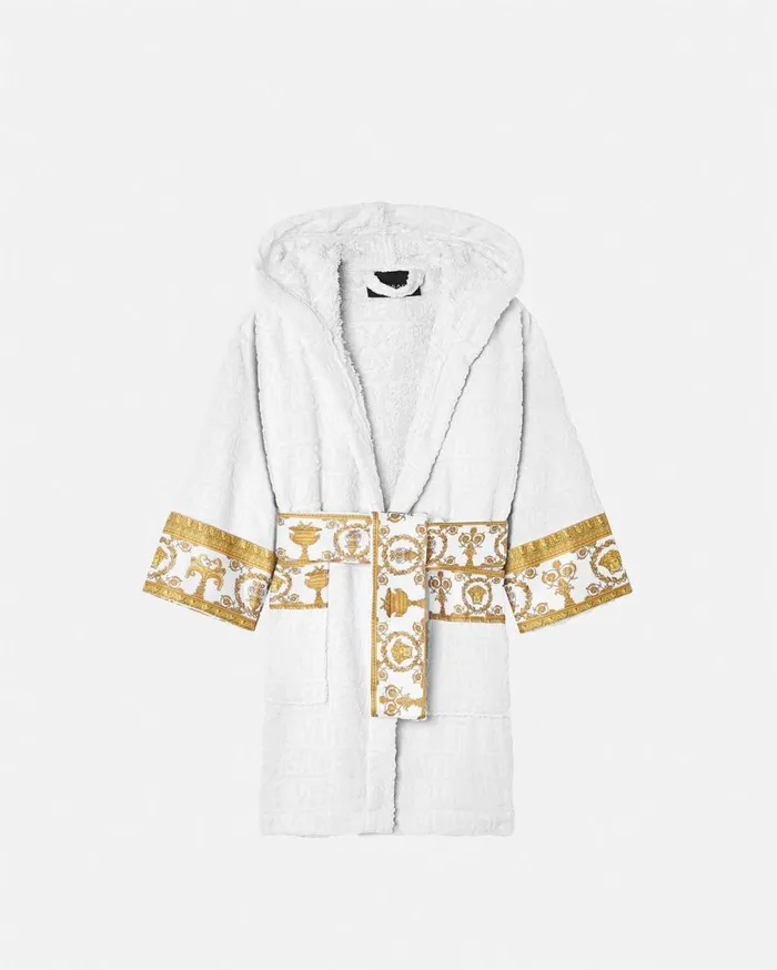 Versace Accessories I Baroque Kids Bathrobe White 8211 Children