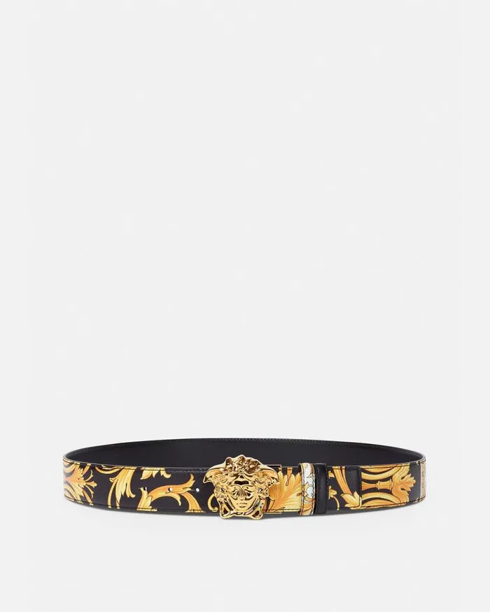 Versace Belts Barocco Reversible Leather Belt 4 Cm Print 8211 Men