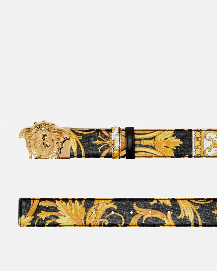 Versace Belts Barocco Reversible Leather Belt 4 Cm Print 8211 Men Versace Belts Barocco Reversible Leather Belt 4 Cm Print 8211 Men