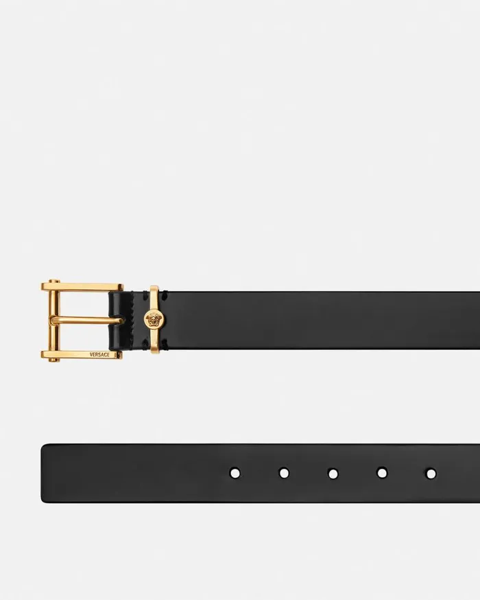 Versace Belts Column Leather Belt 3 Cm Blackgold 8211 Men Versace Belts Column Leather Belt 3 Cm Blackgold 8211 Men