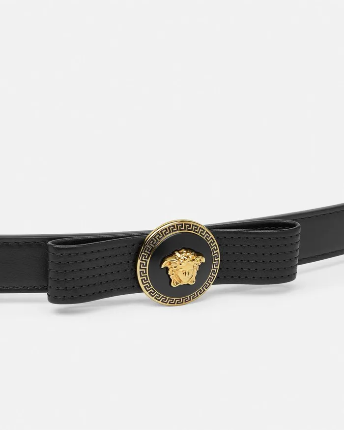 Versace Belts Gianni Ribbon Leather Belt 08034 2 Cm Blackgold 8211 Women Versace Belts Gianni Ribbon Leather Belt 08034 2 Cm Blackgold 8211 Women