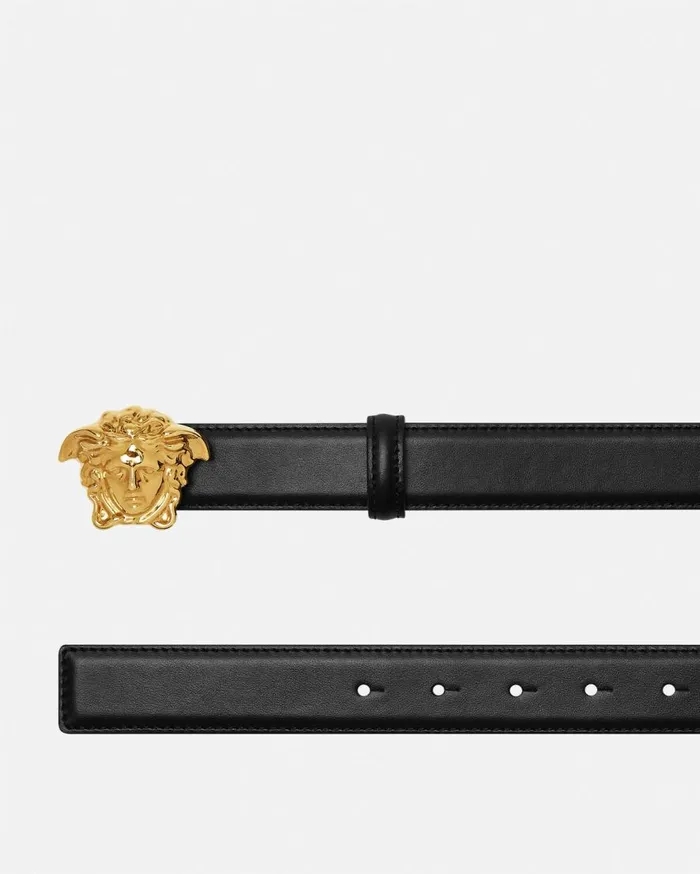 Versace Belts La Medusa Leather Belt 3 Cm Black 8211 Men Versace Belts La Medusa Leather Belt 3 Cm Black 8211 Men