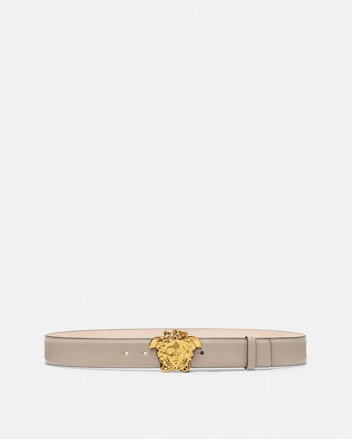 Versace Belts La Medusa Leather Belt 4 Cm Beige 8211 Men