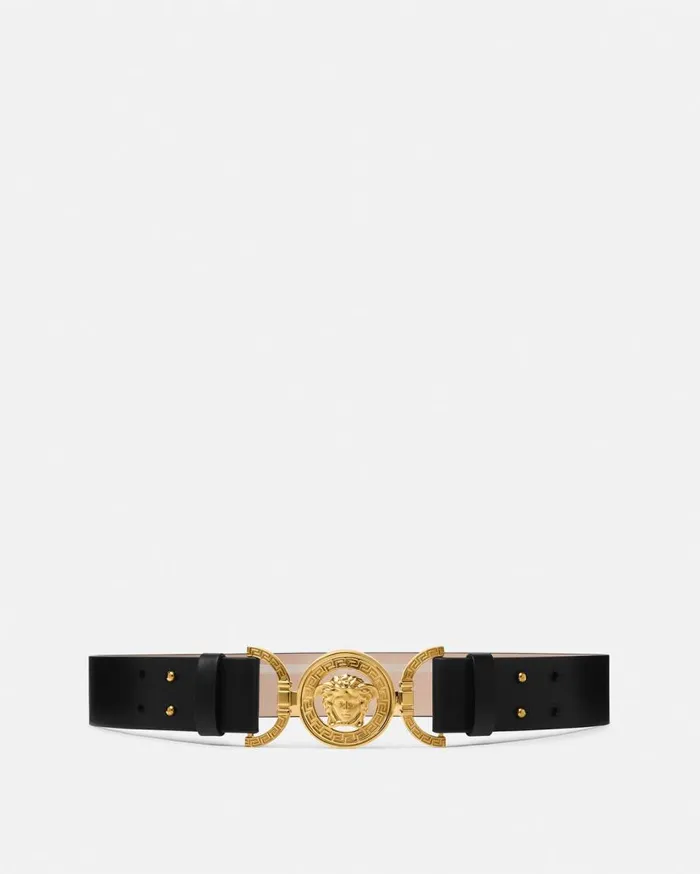 Versace Belts Medusa 03995 Waist Leather Belt 4 Cm Blackgold 8211 Women