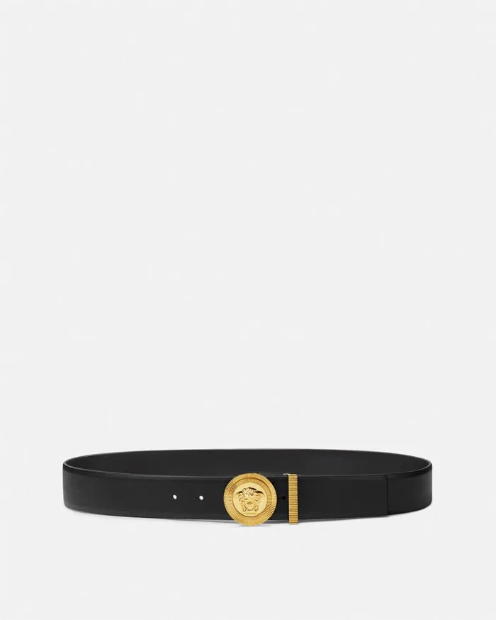 Versace Belts Medusa Biggie Leather Belt 4 Cm Blackgold 8211 Men