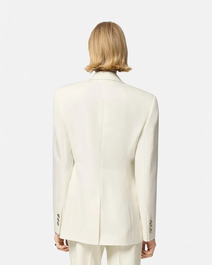 Versace Blazer and Jackets SingleBreasted DV Blazer White 8211 Women Versace Blazer and Jackets SingleBreasted DV Blazer White 8211 Women