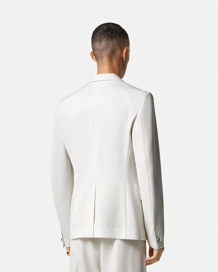 Versace Blazers and Suits Grain De Poudre SingleBreasted Blazer White 8211 Men Versace Blazers and Suits Grain De Poudre SingleBreasted Blazer White 8211 Men
