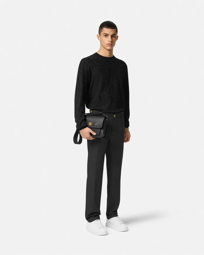 Versace Blazers and Suits Medusa Biggie StraightFit Pants Black 8211 Men Versace Blazers and Suits Medusa Biggie StraightFit Pants Black 8211 Men