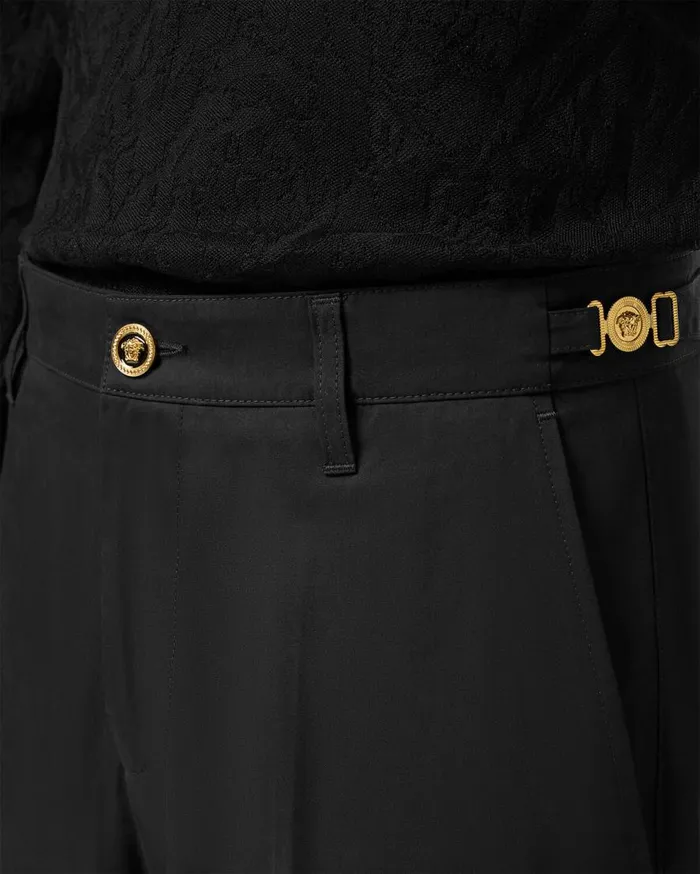 Versace Blazers and Suits Medusa Biggie StraightFit Pants Black 8211 Men Versace Blazers and Suits Medusa Biggie StraightFit Pants Black 8211 Men