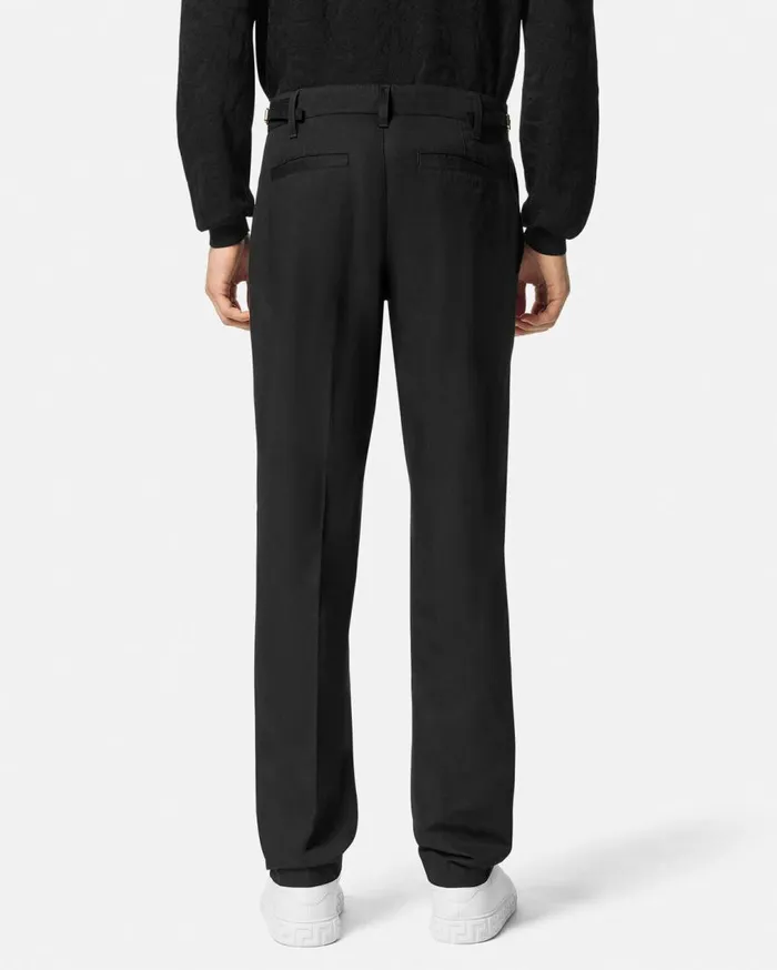 Versace Blazers and Suits Medusa Biggie StraightFit Pants Black 8211 Men Versace Blazers and Suits Medusa Biggie StraightFit Pants Black 8211 Men