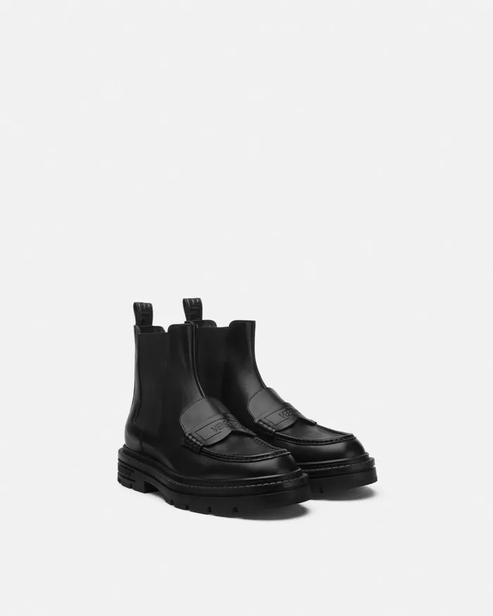 Versace Boots Adriano Loafer Boots Black 8211 Men Versace Boots Adriano Loafer Boots Black 8211 Men