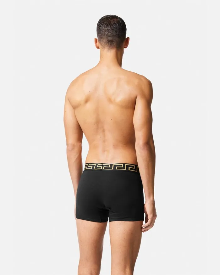 Versace Boxers Greca Border Long Trunks Black 8211 Men Versace Boxers Greca Border Long Trunks Black 8211 Men