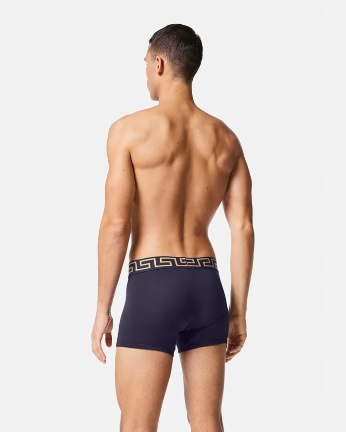 Versace Boxers Greca Border Long Trunks Blue 8211 Men Versace Boxers Greca Border Long Trunks Blue 8211 Men