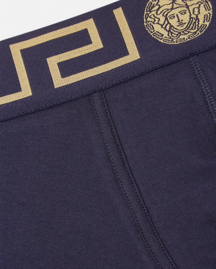 Versace Boxers Greca Border Long Trunks Blue 8211 Men Versace Boxers Greca Border Long Trunks Blue 8211 Men