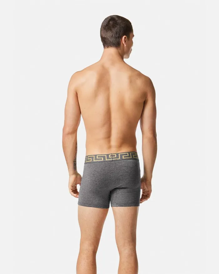 Versace Boxers Greca Border Long Trunks Gray 8211 Men Versace Boxers Greca Border Long Trunks Gray 8211 Men