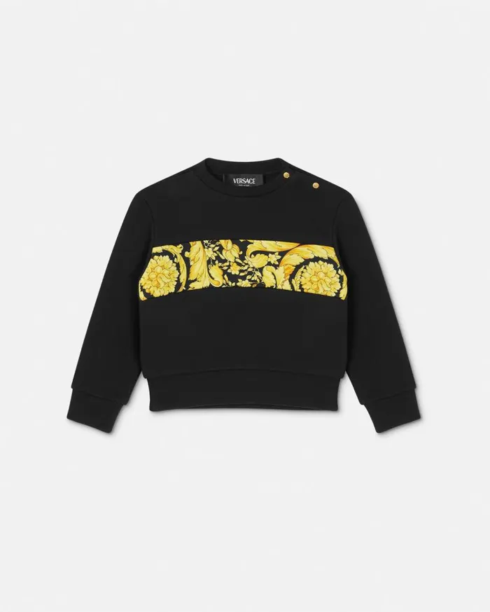 Versace Clothing Barocco Baby Sweatshirt Black 8211 Children