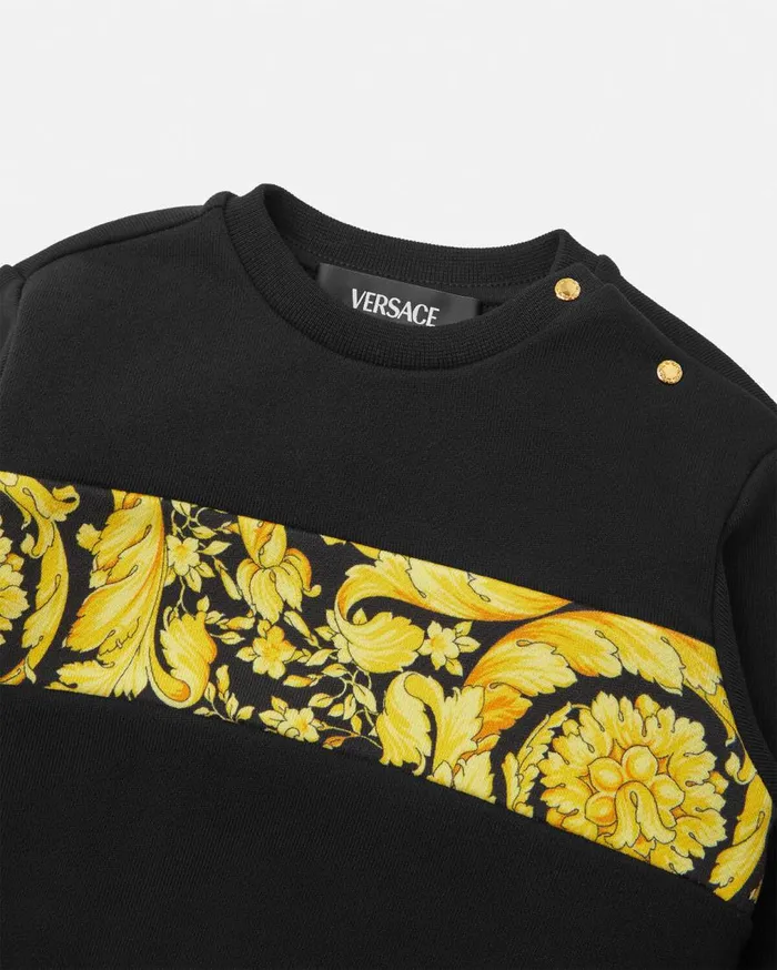 Versace Clothing Barocco Baby Sweatshirt Black 8211 Children Versace Clothing Barocco Baby Sweatshirt Black 8211 Children