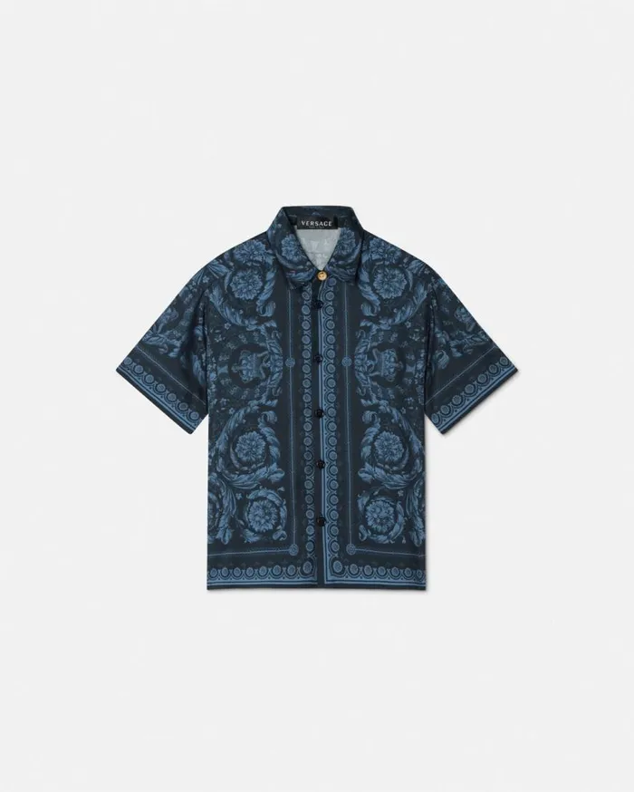 Versace Clothing Barocco Kids Silk Shirt Blueprint 8211 Children