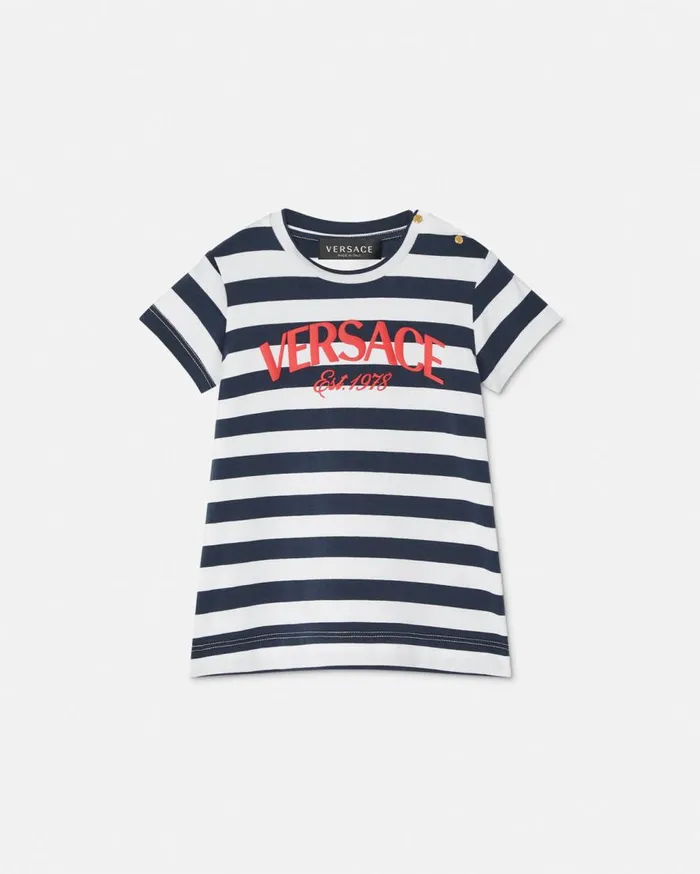 Versace Clothing Nautical Stripe Baby TShirt Dress Bluewhite 8211 Children