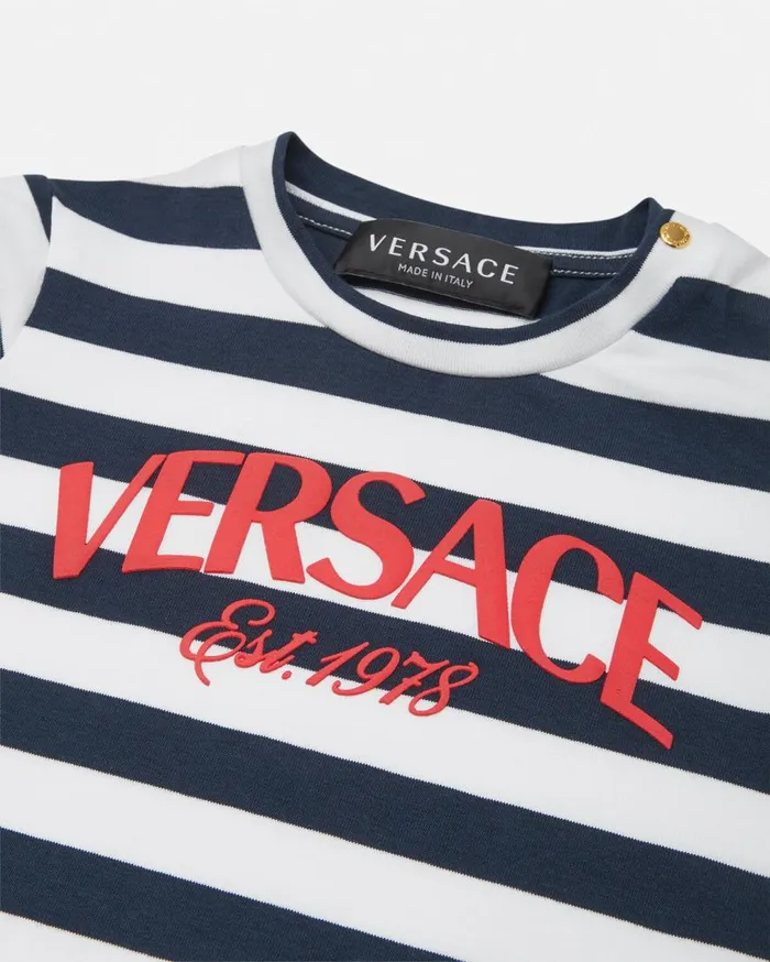 Versace Clothing Nautical Stripe Baby TShirt Dress Bluewhite 8211 Children Versace Clothing Nautical Stripe Baby TShirt Dress Bluewhite 8211 Children