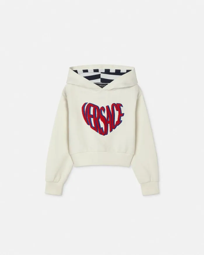 Versace Clothing Versace Logo Kids Hoodie Whiteprint 8211 Children