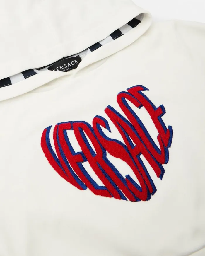 Versace Clothing Versace Logo Kids Hoodie Whiteprint 8211 Children Versace Clothing Versace Logo Kids Hoodie Whiteprint 8211 Children