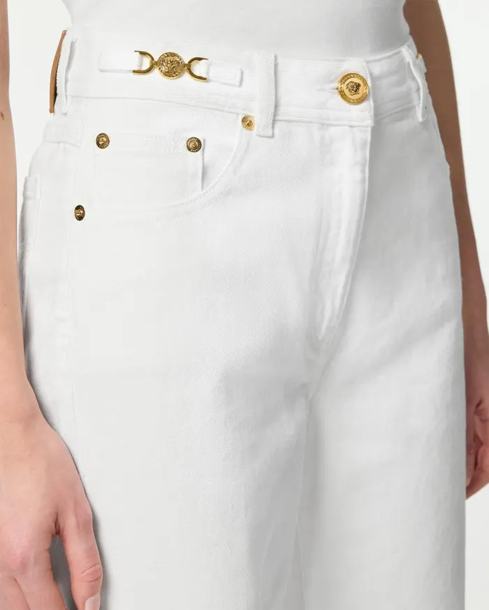 Versace Denim Medusa 03995 RegularFit Jeans White 8211 Women Versace Denim Medusa 03995 RegularFit Jeans White 8211 Women