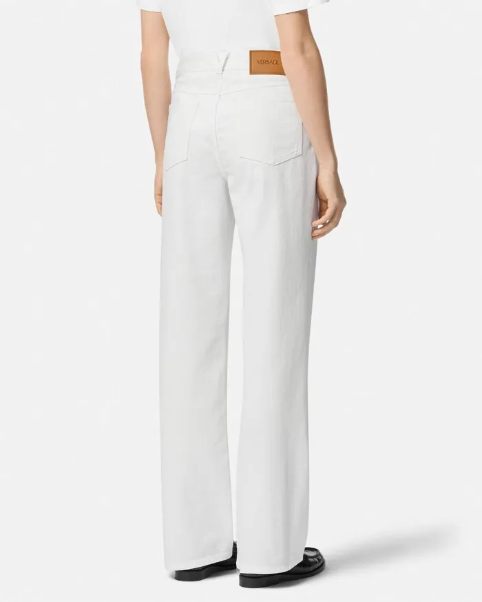 Versace Denim Medusa 03995 RegularFit Jeans White 8211 Women Versace Denim Medusa 03995 RegularFit Jeans White 8211 Women