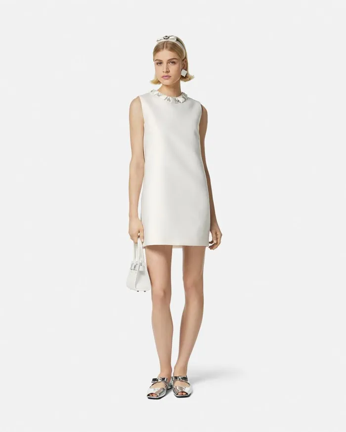 Versace Dresses Crystal Duchesse Mini Dress White 8211 Women Versace Dresses Crystal Duchesse Mini Dress White 8211 Women