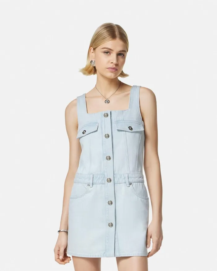 Versace Dresses Denim Mini Dress Light Blue 8211 Women Versace Dresses Denim Mini Dress Light Blue 8211 Women