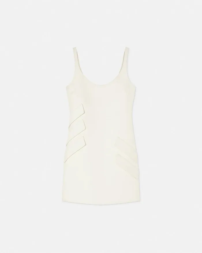 Versace Dresses WoolBlend Shift Mini Dress White 8211 Women