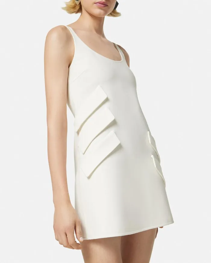 Versace Dresses WoolBlend Shift Mini Dress White 8211 Women Versace Dresses WoolBlend Shift Mini Dress White 8211 Women