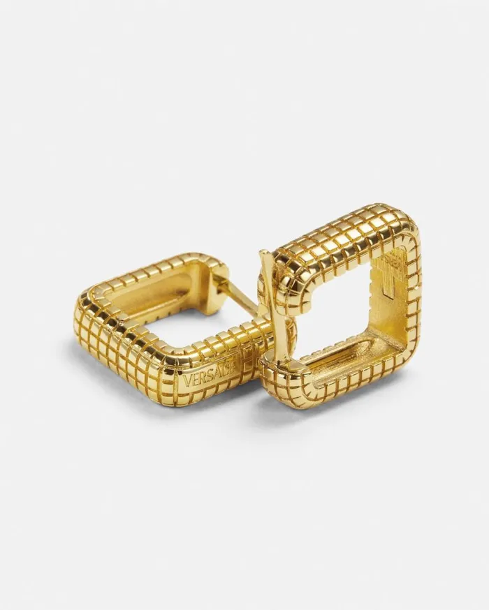 Versace Earrings Dylos Hoop Earrings Light Gold 8211 MenWomen Versace Earrings Dylos Hoop Earrings Light Gold 8211 MenWomen