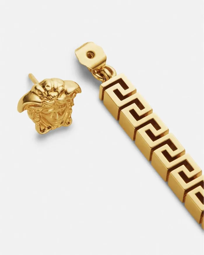 Versace Earrings La Medusa Greca Drop Earrings Light Gold 8211 Women Versace Earrings La Medusa Greca Drop Earrings Light Gold 8211 Women