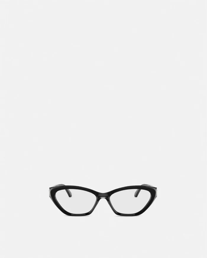 Versace Eyeglass Frames Medusa Plaque CatEye Glasses Blackgold 8211 Women Versace Eyeglass Frames Medusa Plaque CatEye Glasses Blackgold 8211 Women