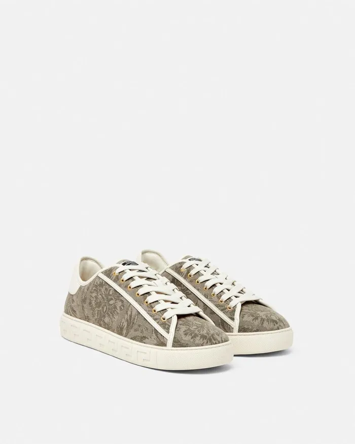 Versace Greca Barocco Greca Sneakers Beige 8211 Men Versace Greca Barocco Greca Sneakers Beige 8211 Men