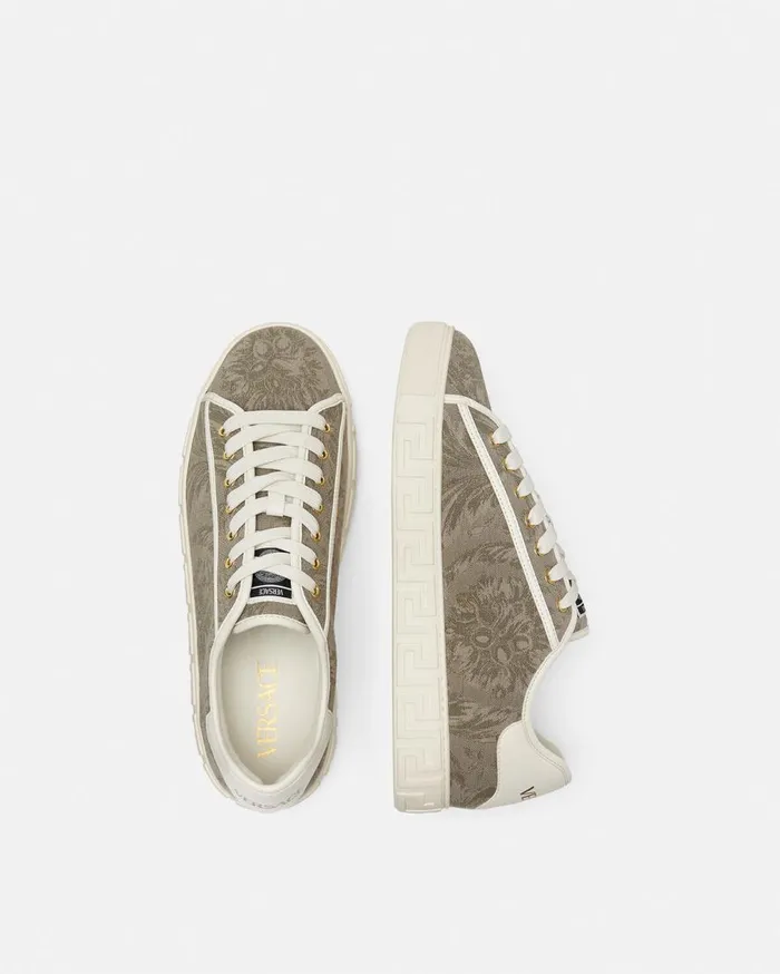 Versace Greca Barocco Greca Sneakers Beige 8211 Men Versace Greca Barocco Greca Sneakers Beige 8211 Men