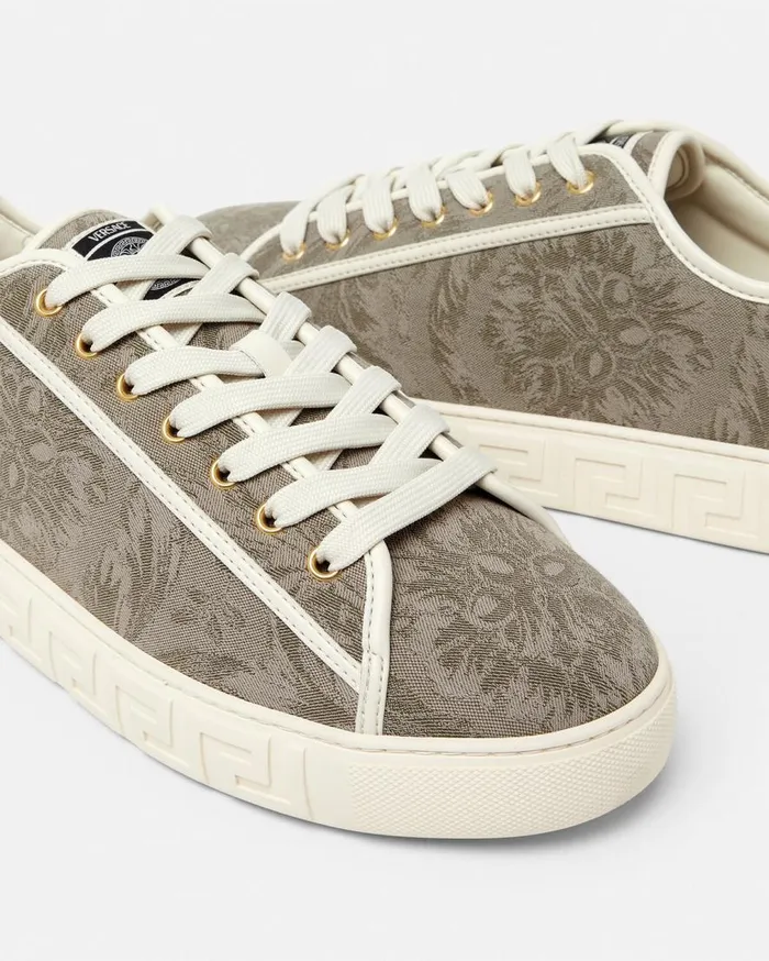 Versace Greca Barocco Greca Sneakers Beige 8211 Men Versace Greca Barocco Greca Sneakers Beige 8211 Men