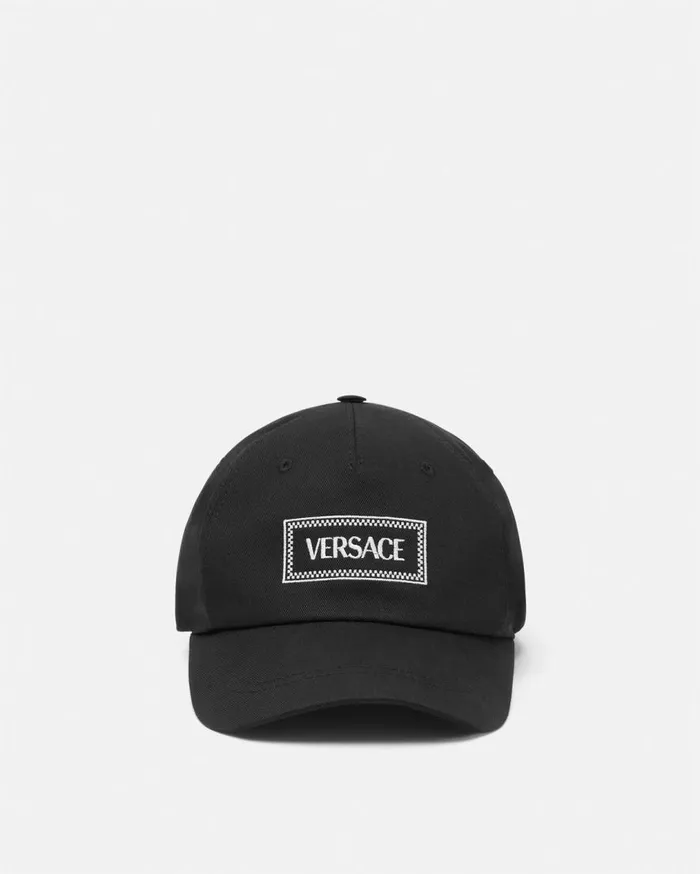 Versace Hats and Caps Embroidered Logo Baseball Cap Black 8211 WomenMen