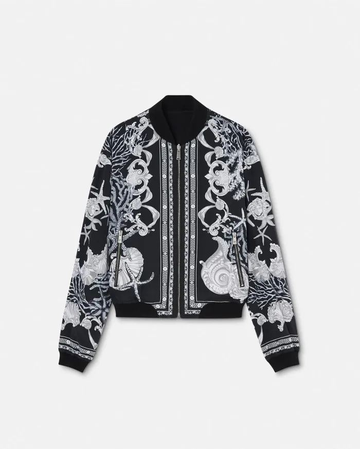 Versace Jackets and Coats Barocco Sea Reversible Jacket Blackprint 8211 Men