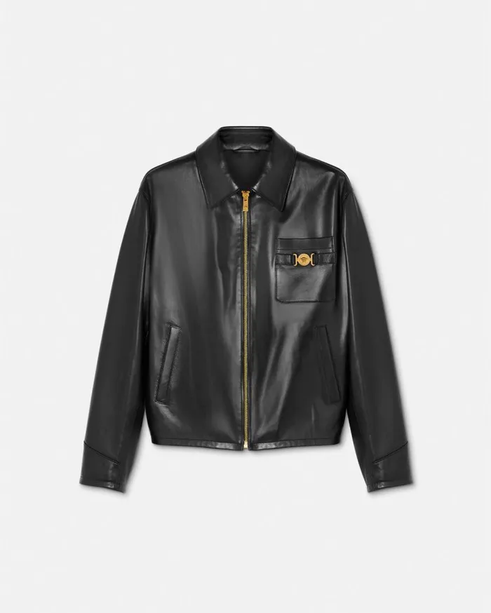 Versace Jackets and Coats Blouson Leather Jacket Black 8211 Men