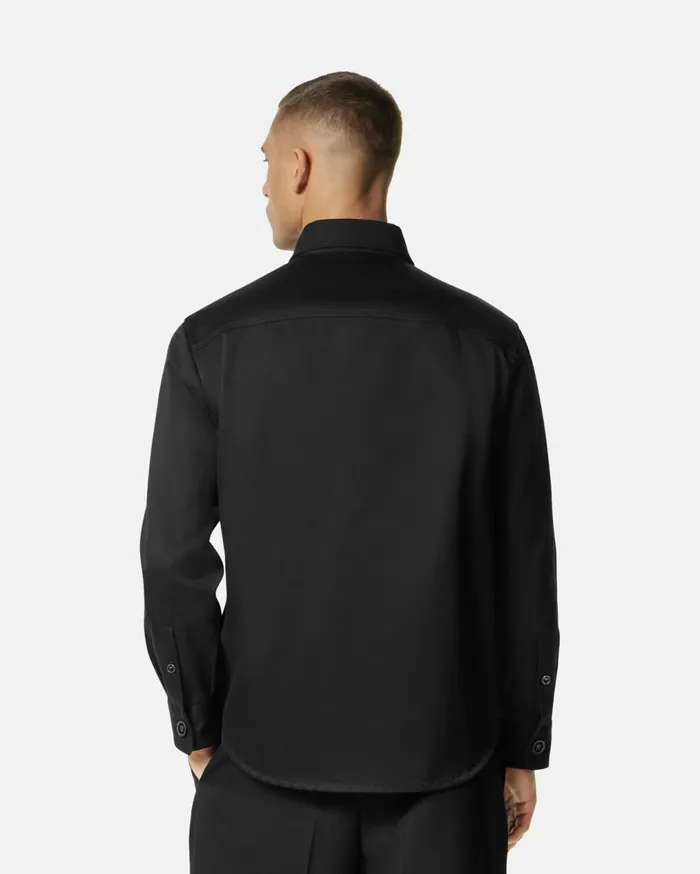 Versace Jackets and Coats Gabardine Overshirt Black 8211 Men Versace Jackets and Coats Gabardine Overshirt Black 8211 Men