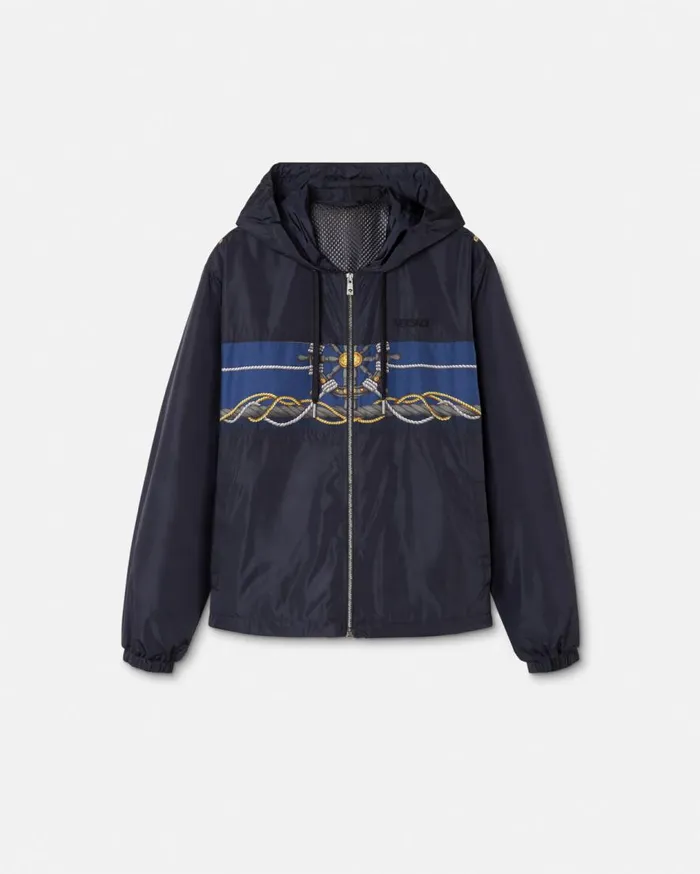 Versace Jackets and Coats Versace Nautical Windbreaker Jacket Blueprint 8211 Men